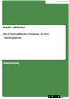 Buchcover Die Thema-Rhema-Struktur in der Textlinguistik