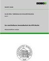 Buchcover Zur unmittelbaren Anwendbarkeit des WTO-Rechts