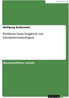 Buchcover Probleme beim Vergleich von Literaturterminologien