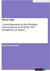 Buchcover Unterrichtsstunde im Fach Biologie - Stationenlernen zum Thema "Die Honigbiene" (6. Klasse)