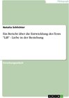 Buchcover Ein Bericht über die Entwicklung des Tests "LiB" - Liebe in der Beziehung