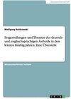 Buchcover Fragestellungen und Themen der deutsch- und englischsprachigen Ästhetik in den letzten fünfzig Jahren. Eine Übersicht. W
