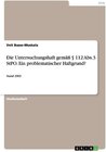 Buchcover Die Untersuchungshaft gemäß 112 Abs.3 StPO. Ein problematischer Haftgrund?. Veit Busse-Muskala