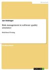 Buchcover Risk management in software quality assurance
