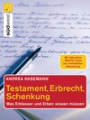 Buchcover Testament, Erbrecht, Schenkung