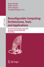 Buchcover Reconfigurable Computing: Architectures, Tools and Applications