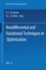 Buchcover Nondifferential and Variational Techniques in Optimization