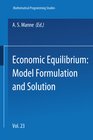 Buchcover Economic Equilibrium: Model Formulation and Solution