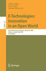 Buchcover E-Technologies: Innovation in an Open World