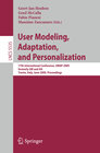Buchcover User Modeling, Adaptation, and Personalization