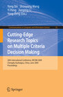Buchcover Cutting-Edge Research Topics on Multiple Criteria Decision Making