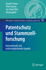 Buchcover Patentschutz und Stammzellforschung