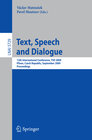 Buchcover Text, Speech and Dialogue