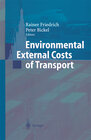 Buchcover Environmental External Costs of Transport