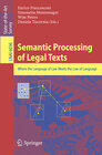 Buchcover Semantic Processing of Legal Texts