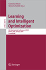 Buchcover Learning and Intelligent Optimization