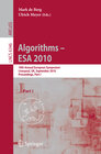 Buchcover Algorithms - ESA 2010