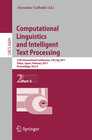 Buchcover Computational Linguistics and Intelligent Text Processing