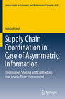 Buchcover Supply Chain Coordination in Case of Asymmetric Information