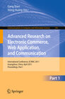 Buchcover Advanced Research on Electronic Commerce, Web Application, and Communication