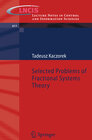 Buchcover Selected Problems of Fractional Systems Theory