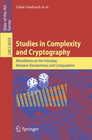 Buchcover Studies in Complexity and Cryptography