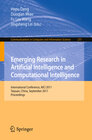 Buchcover Emerging Research in Artificial Intelligence and ComputationaI Intelligence