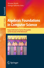 Buchcover Algebraic Foundations in Computer Science