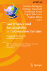 Buchcover Governance and Sustainability in Information Systems. Managing the Transfer and Diffusion of IT