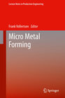 Buchcover Micro Metal Forming
