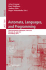 Buchcover Automata, Languages, and Programming