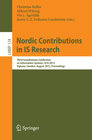 Buchcover Nordic Contributions in IS Research