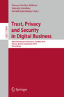 Buchcover Trust, Privacy and Security in Digital Business