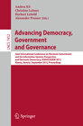 Buchcover Advancing Democracy, Government and Governance