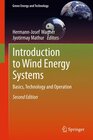 Buchcover Introduction to Wind Energy Systems