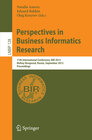 Buchcover Perspectives in Business Informatics Research