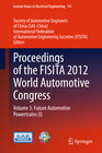 Buchcover Proceedings of the FISITA 2012 World Automotive Congress