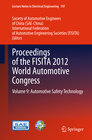 Buchcover Proceedings of the FISITA 2012 World Automotive Congress