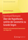Buchcover Bernhard Riemann „Über die Hypothesen, welche der Geometrie zu Grunde liegen“