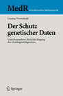 Buchcover Der Schutz genetischer Daten