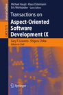 Buchcover Transactions on Aspect-Oriented Software Development IX