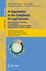 Buchcover AI Approaches to the Complexity of Legal Systems - Models and Ethical Challenges for Legal Systems, Legal Language and L