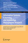 Buchcover Information Systems, E-learning, and Knowledge Management Research