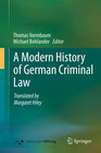 Buchcover A Modern History of German Criminal Law
