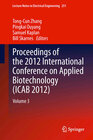 Buchcover Proceedings of the 2012 International Conference on Applied Biotechnology (ICAB 2012)