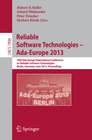 Buchcover Reliable Software Technologies -- Ada-Europe 2013