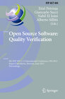Buchcover Open Source Software: Quality Verification