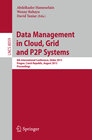 Buchcover Data Management in Cloud, Grid and P2P Systems
