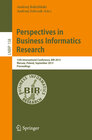 Buchcover Perspectives in Business Informatics Research