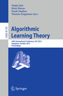 Buchcover Algorithmic Learning Theory